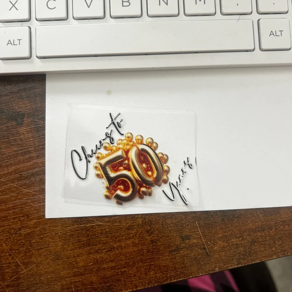 Cheers to 50 Years Gold Party Stickers
